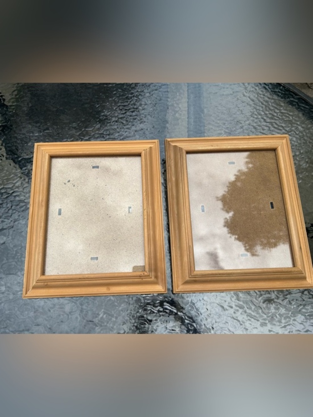 Natural Wood Picture Frames, Set of 2, Light Brown